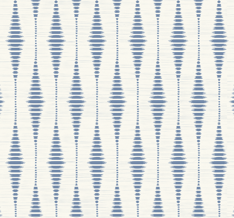 Cortina roller azul rabaul ikat azul y beige - TenVinilo