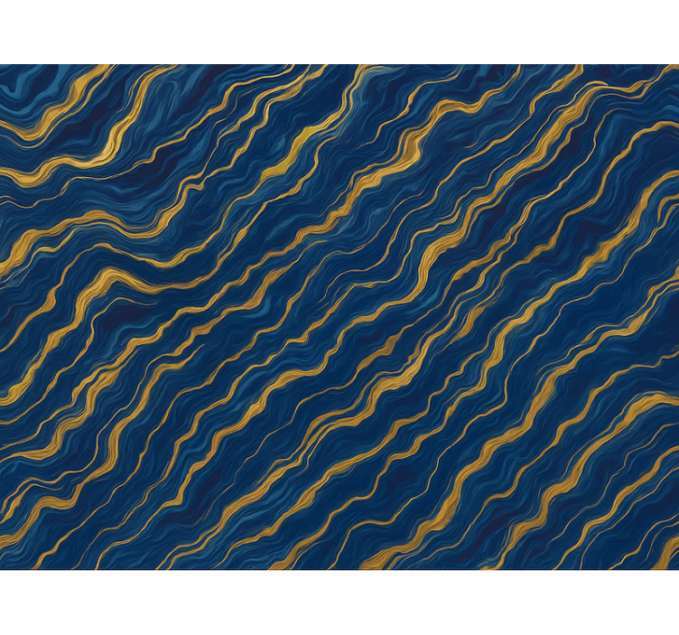 Cortina roller azul mármol azul y dorado - TenVinilo