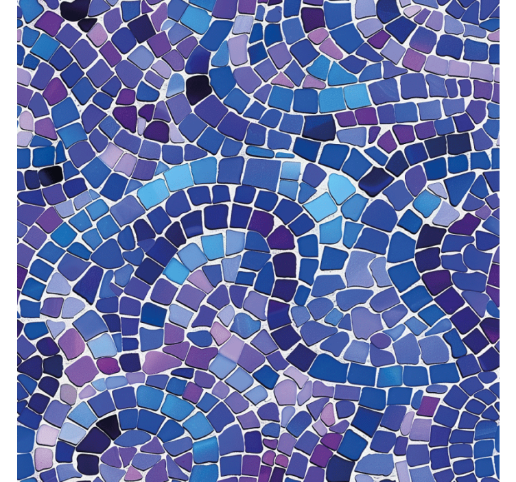 Cortina roller azul efecto mosaico - TenVinilo