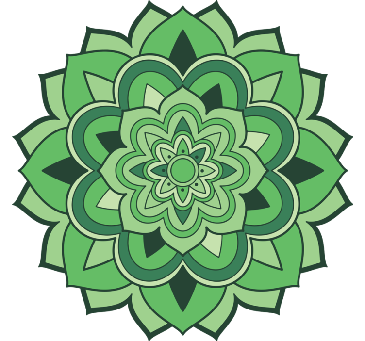 Cortina roller verde mandala verde - TenVinilo