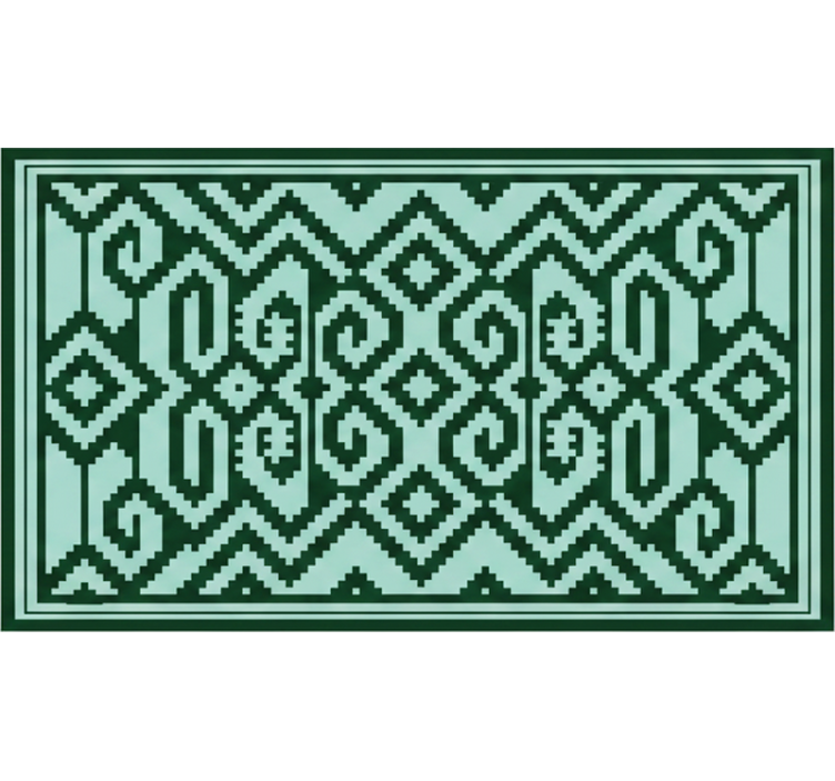 Cortina roller verde tonos verdes mapuche - TenVinilo