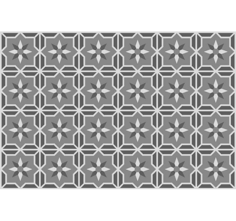 Cortina roller gris geométrico con fondo gris suave - TenVinilo