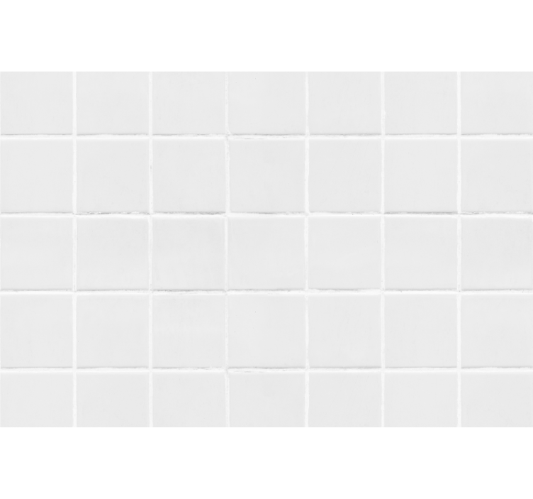 Cortina roller blanca azulejos simples - TenVinilo