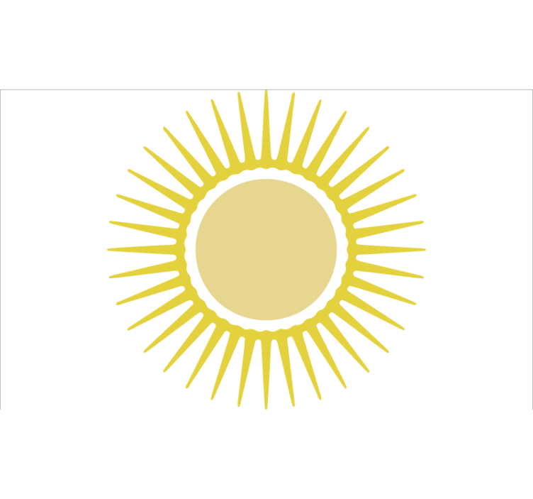 Cortina roller blanca sol amarillo - TenVinilo