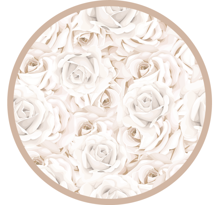 Cortina roller beige rosas blancas elegantes - TenVinilo