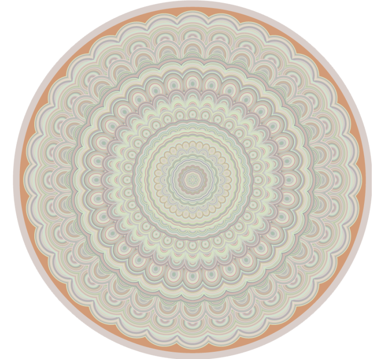 Cortina roller beige circular mandala beige - TenVinilo