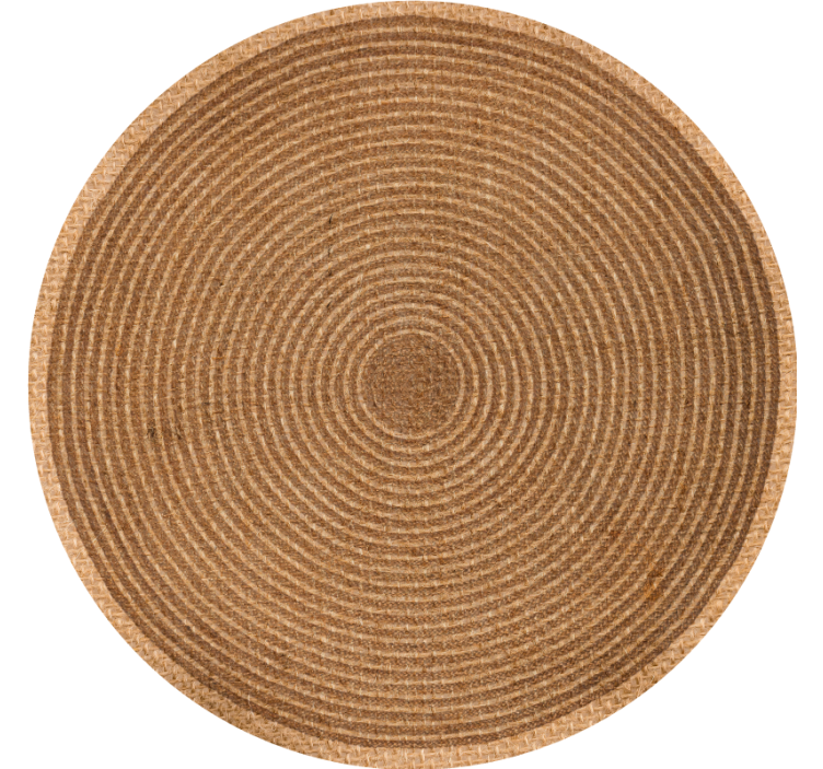 Cortina roller beige textura de yute circular - TenVinilo