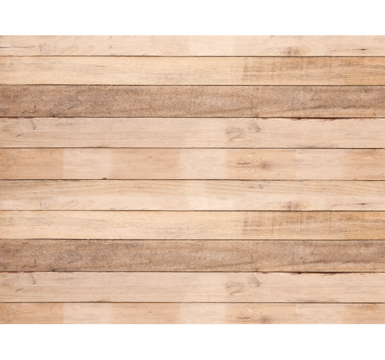Cortina roller beige con patrón de tablones naturales - TenVinilo