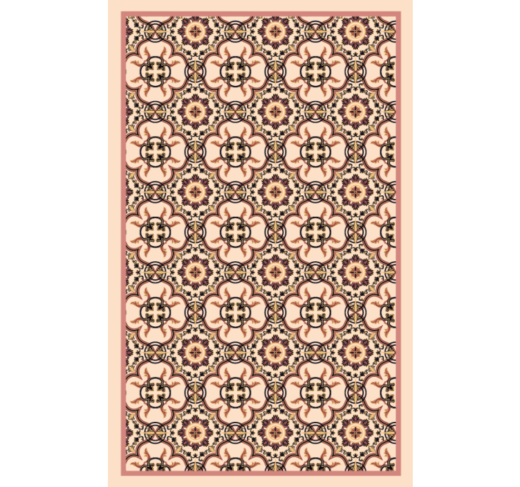 Cortina roller habitación azulejos vintage - TenVinilo
