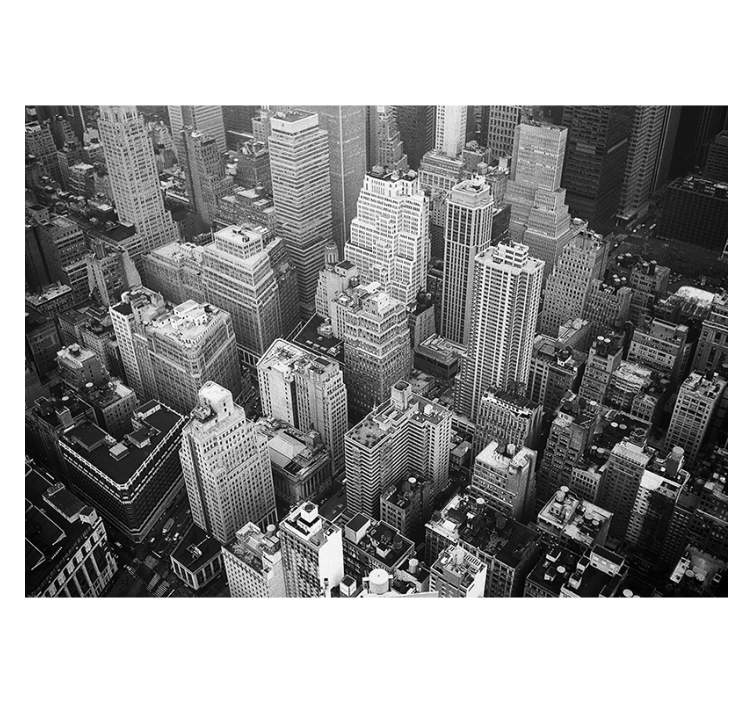 Cortina roller gris nueva york en blanco y negro - TenVinilo