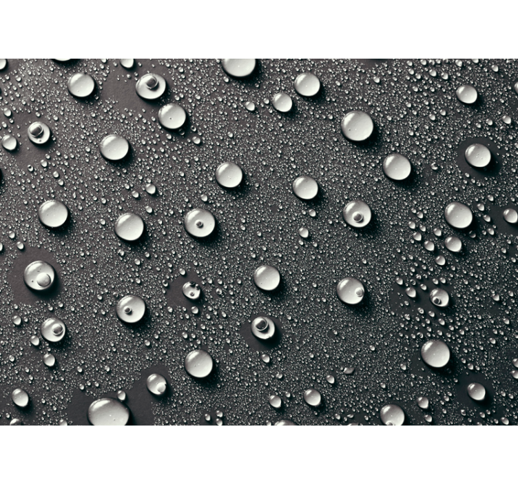 Cortina roller gris fondo de baño gris con burbujas - TenVinilo