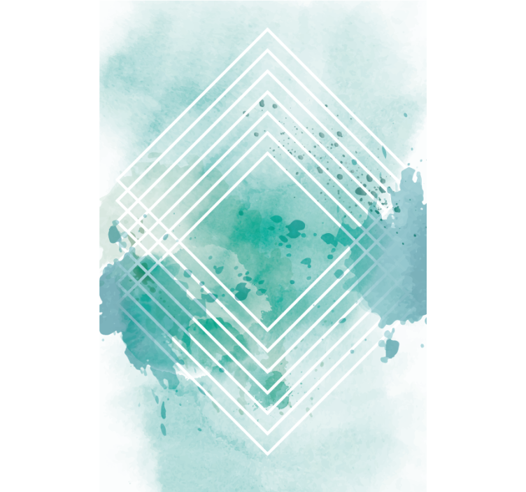 Cortina roller moderno patrón geométrico de acuarela - TenVinilo