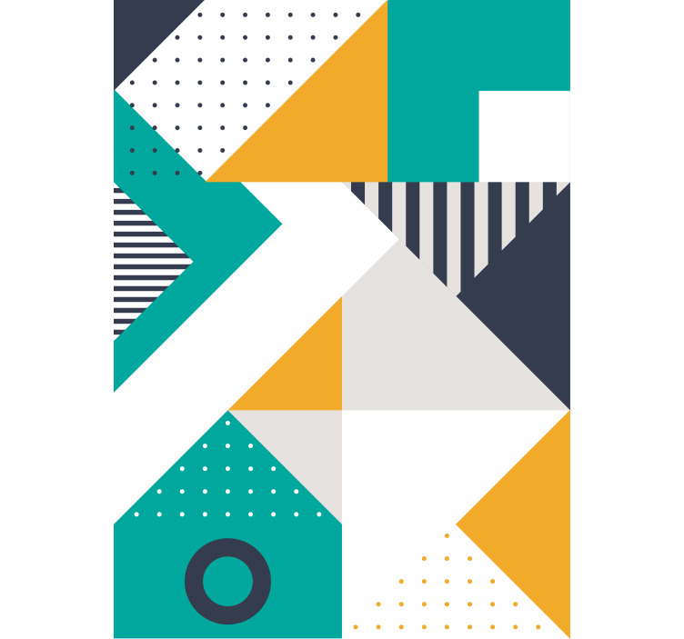 Cortina roller moderno mezcla de patrones geométricos - TenVinilo