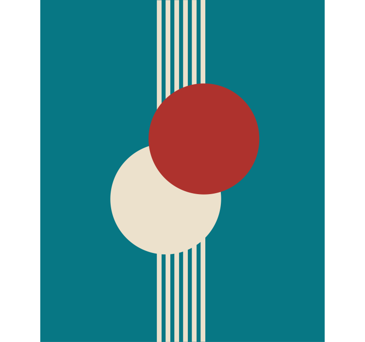 Cortina roller moderno composición geométrica circular - TenVinilo