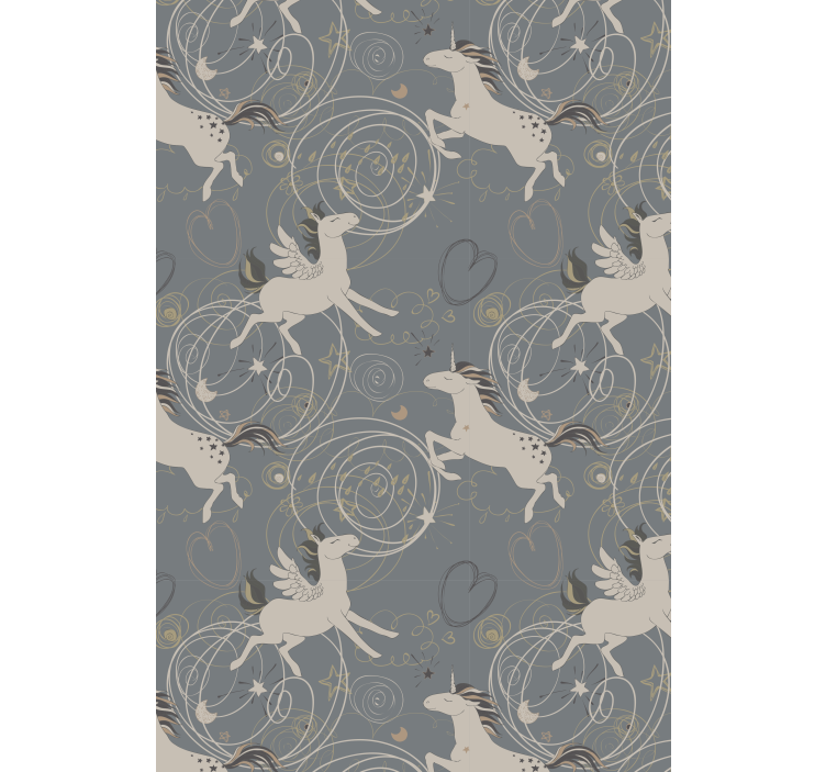 Cortina roller infantil patrón de unicornios mágicos - TenVinilo