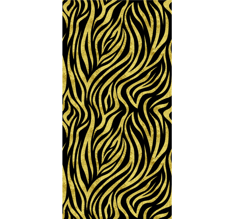 Cortina roller animales estampado tigre amarillo - TenVinilo