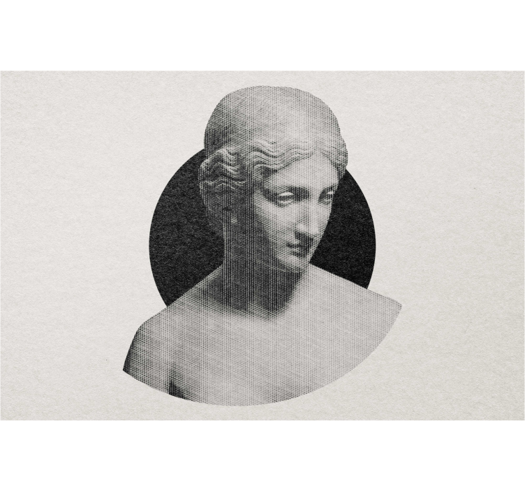 Estor habitación matrimonio Estatua griega en estilo grabado - TenVinilo