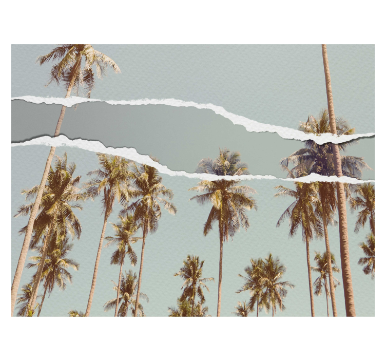 Cortina roller árboles diseño de verano de palmeras - TenVinilo