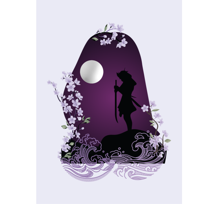 Cortina roller divertida silueta de espadachín - TenVinilo