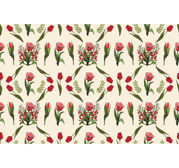 Cortina roller floral elegante arreglo beige - TenVinilo