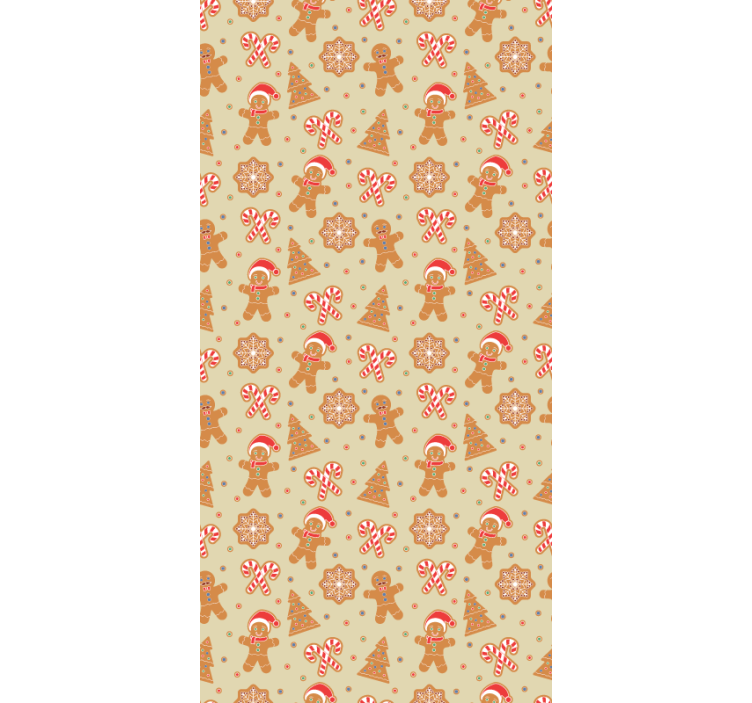 Cortina roller original alegría navideña de pan de jengibre - TenVinilo