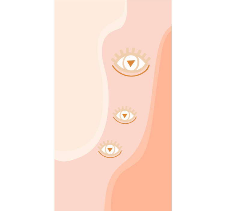 Cortina roller original ojos en suaves ondas - TenVinilo