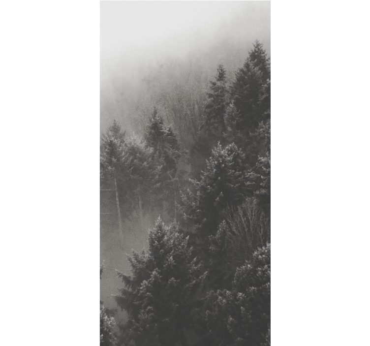 Cortina roller árboles silueta de bosque gris - TenVinilo