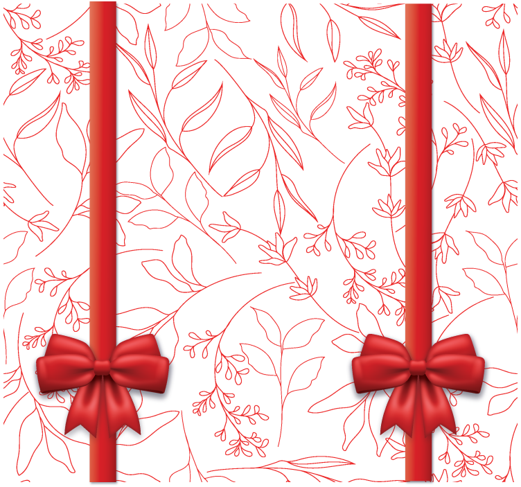 Estor de amor estampado floral con lazos - TenVinilo