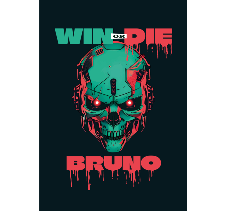 Cortina roller geek calavera cibernética con nombre - TenVinilo