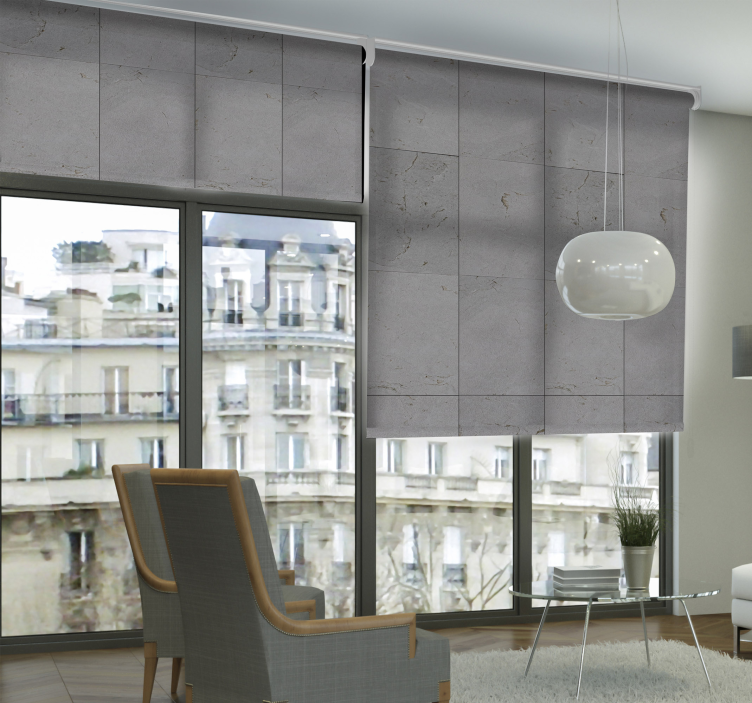 Estor enrollable gris patrón collage de hormigón - TenVinilo