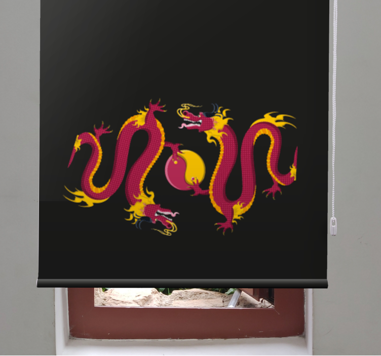 Cortina roller animales majestuoso diseño de dragón - TenVinilo