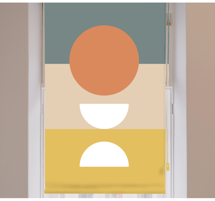 Cortina roller moderno disposición de formas geométricas - TenVinilo