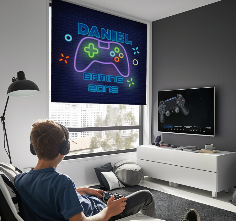 Cortina roller personalizable zona de juegos - TenVinilo