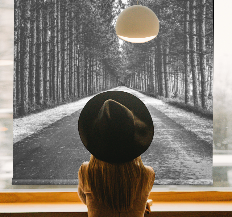 Cortina roller sendero forestal sereno - TenVinilo