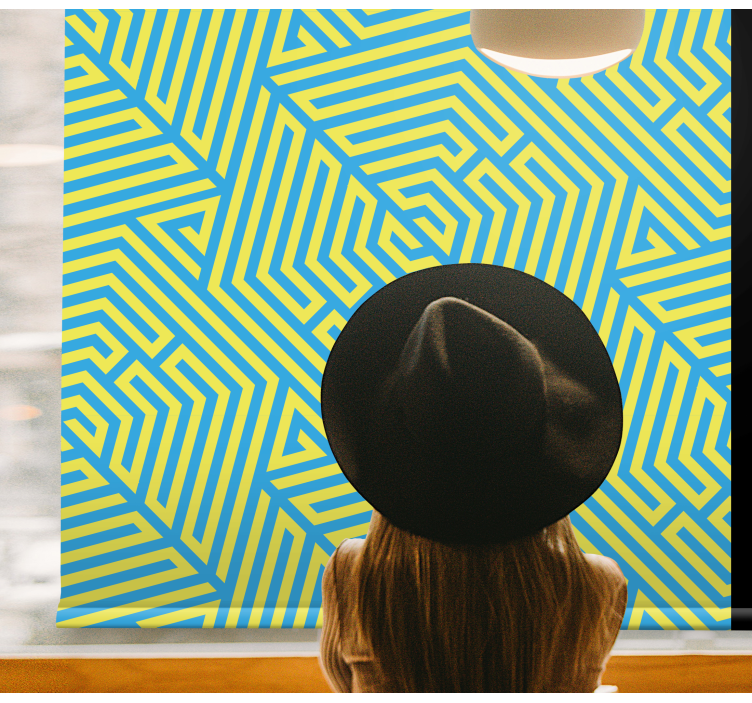 Cortina roller textura disposición lineal geométrica - TenVinilo