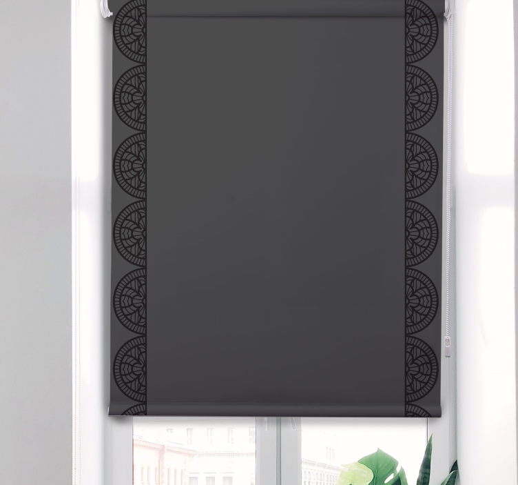 Cortina roller textura patrón geométrico circular - TenVinilo