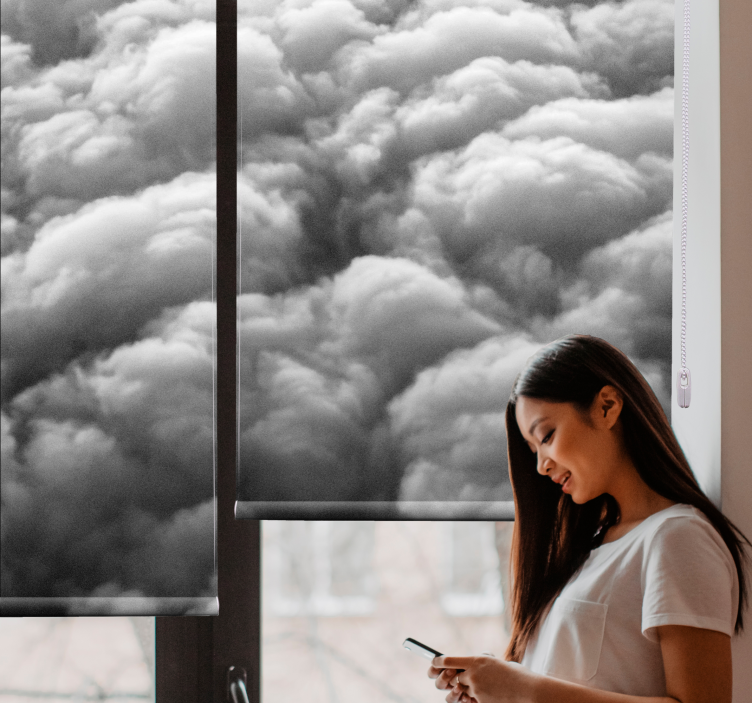 Estor nubes Imagen de cielo tormentoso gris - TenVinilo