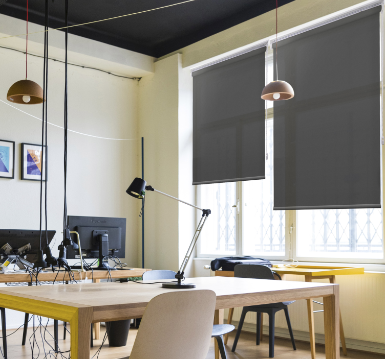 Estor enrollable gris carbón elegante - TenVinilo