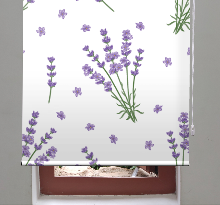 Estor floral Planta de lavanda provenzal - TenVinilo