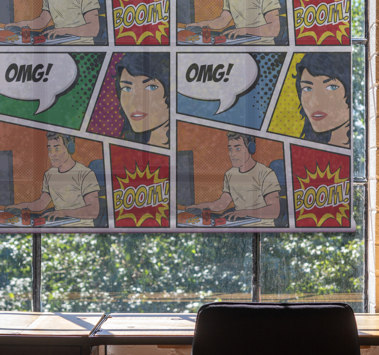 Estor enrollable juvenil estilo cómic - TenVinilo