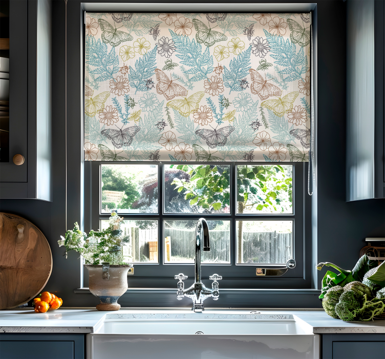 Estor mariposas florales - TenVinilo