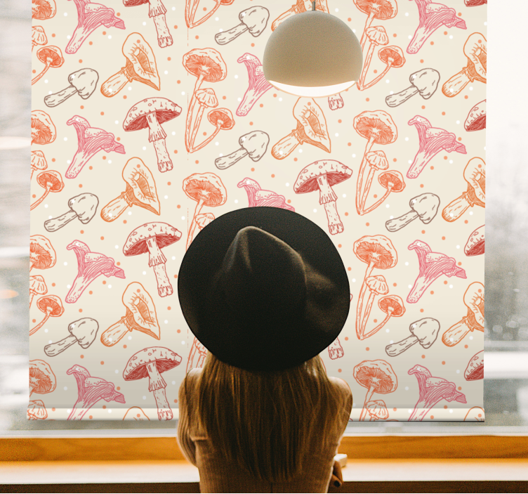 Estor cocina Conjunto de setas de acuarela - TenVinilo