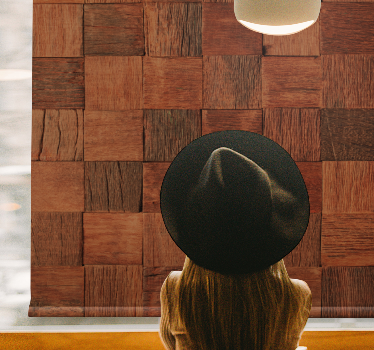Estor comedor Textura de fondo de madera de tablones de madera ma - TenVinilo