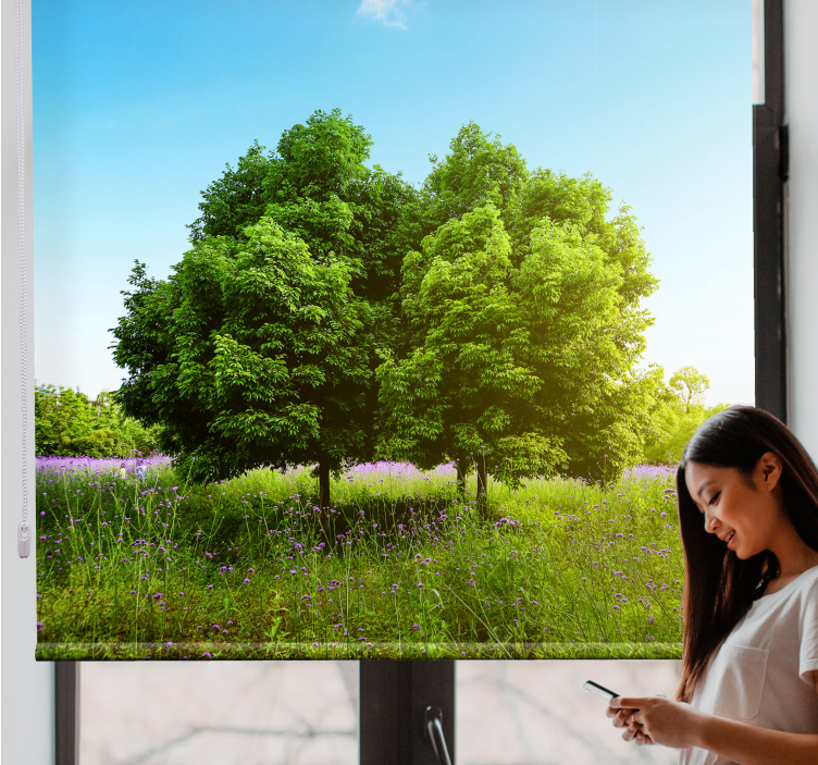 Estor salón árbol alto de primavera - TenVinilo