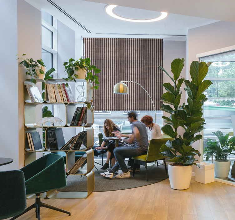 Estor patrón Estor oficina rayas verticales - TenVinilo