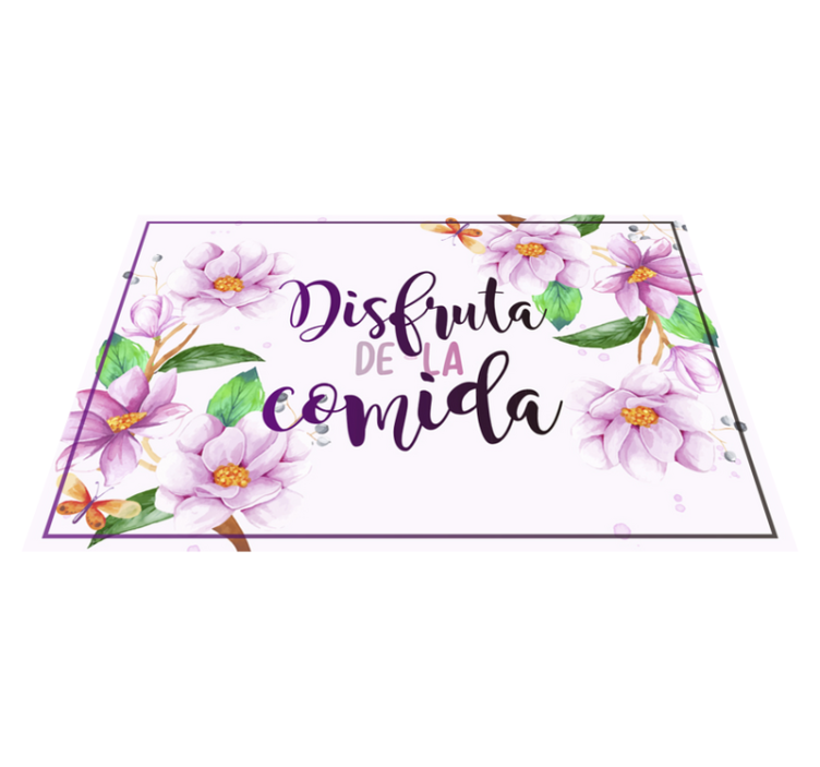 Mantel individual frase disfruta de la comida - TenVinilo