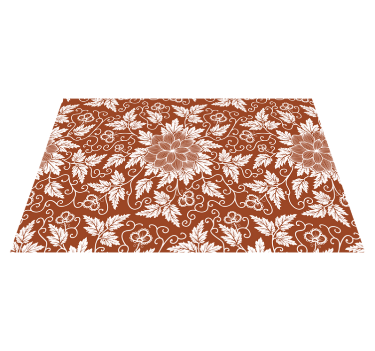 Mantel individual floral paisley tonos cálidos - TenVinilo