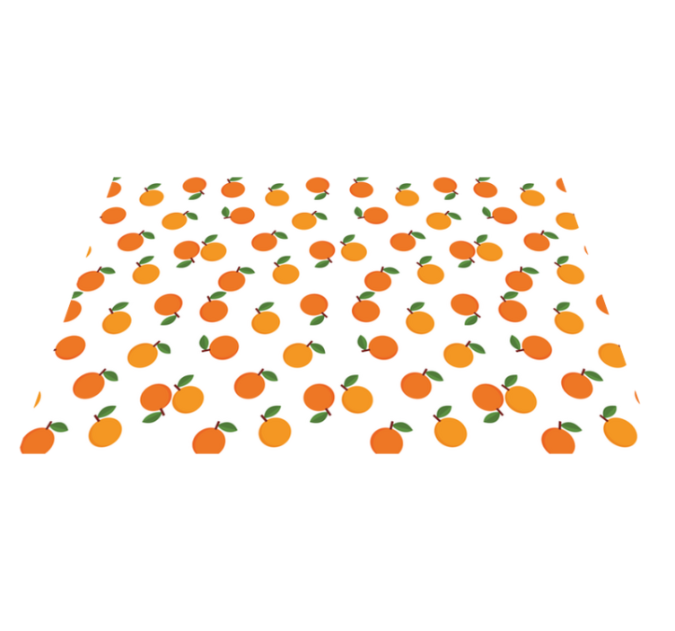 Individual mesa original patrón de frutas naranjas - TenVinilo