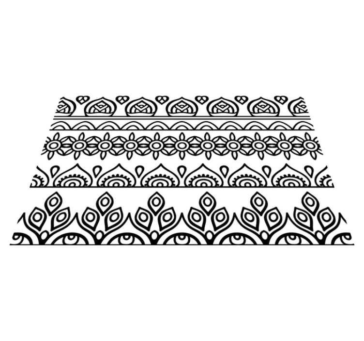 Mantel individual elegante Mandala blanco y negro - TenVinilo