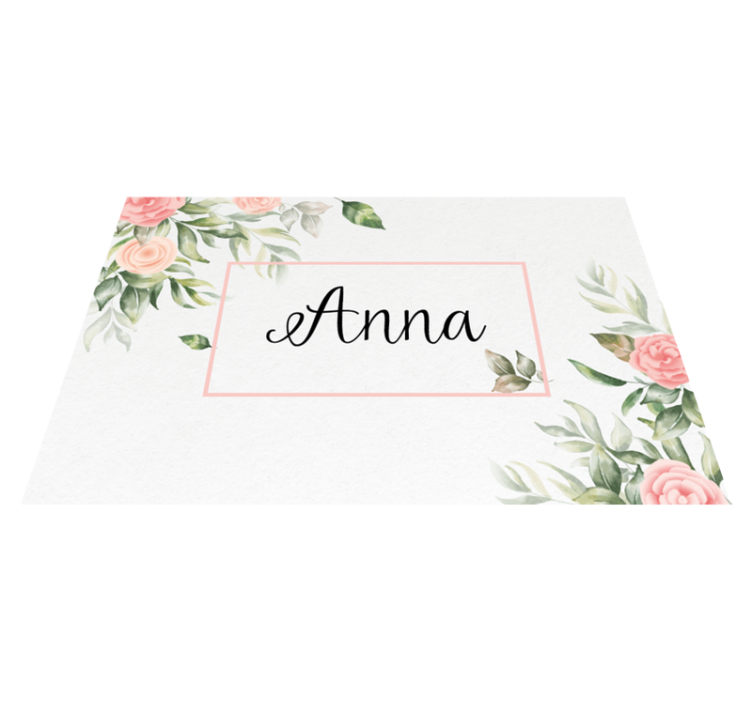 Mantel individual personalizable Hermosas flores ornamentales - TenVinilo